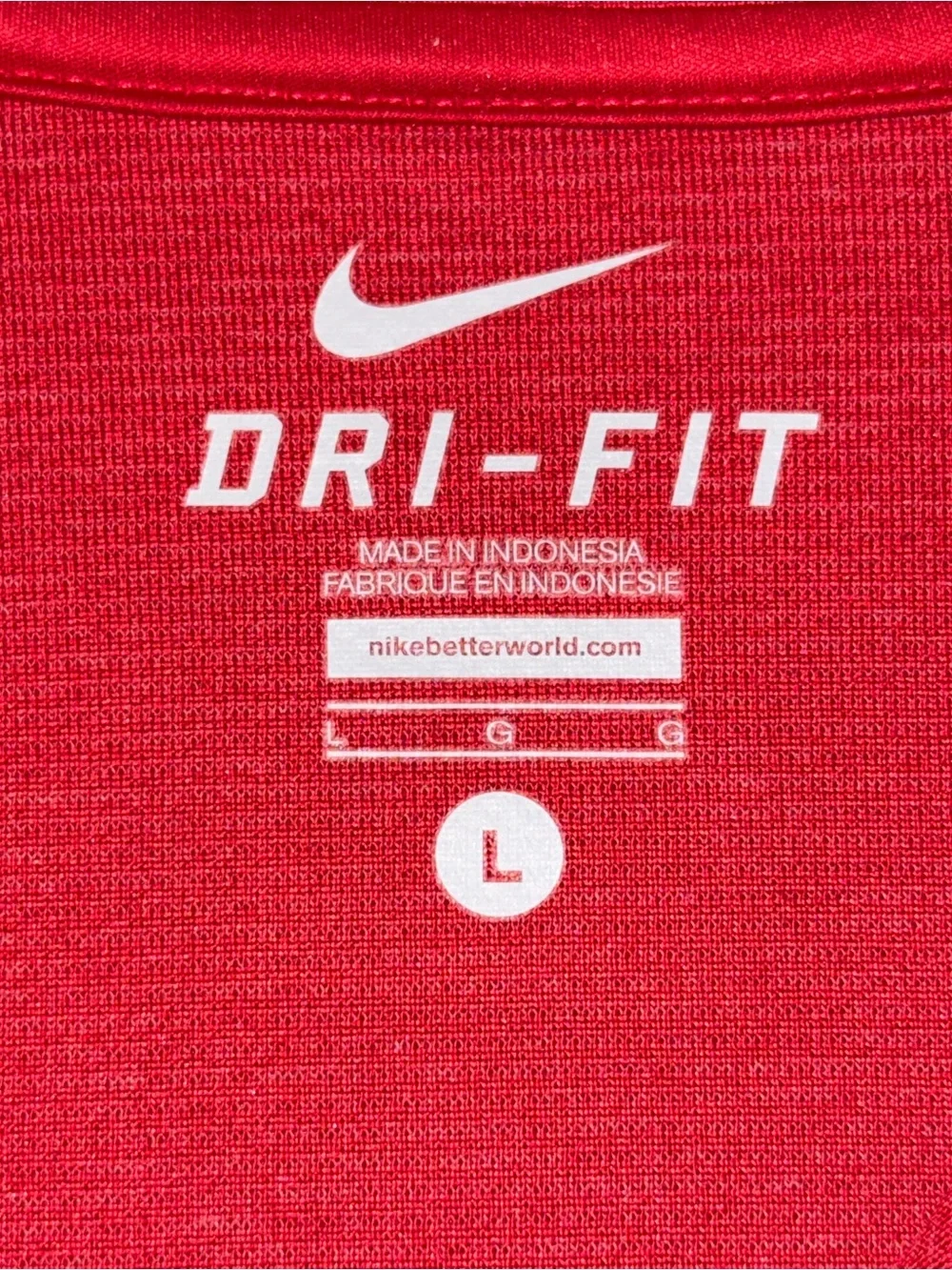 England National Team Jacket Mens Large Red Soccer Nike Vauxhall Dri-FIT